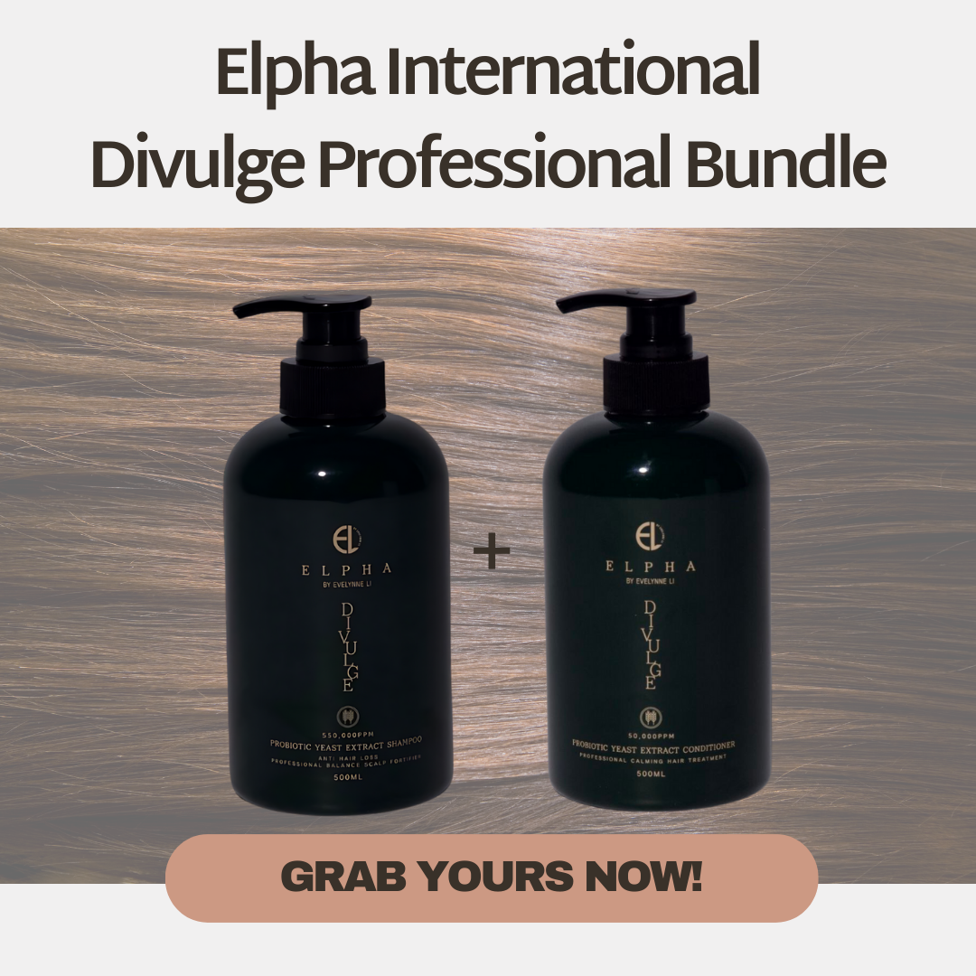 Divulge Elpha Probiotics Yeast Extract Professional Hair Care - Shampoo and Conditioner Bundle