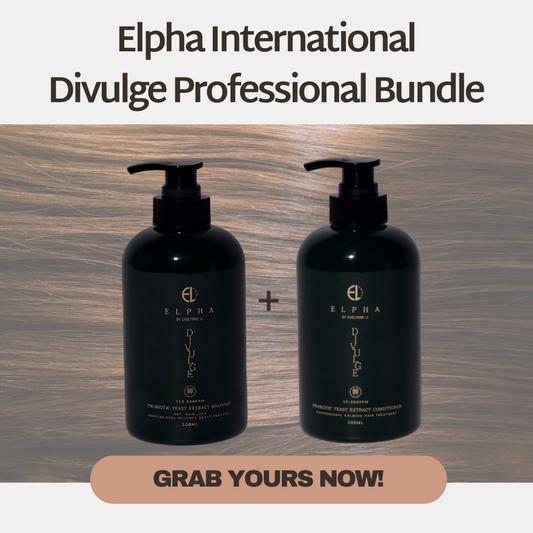 Divulge Elpha Probiotics Yeast Extract Professional Hair Care - Shampoo and Conditioner Bundle