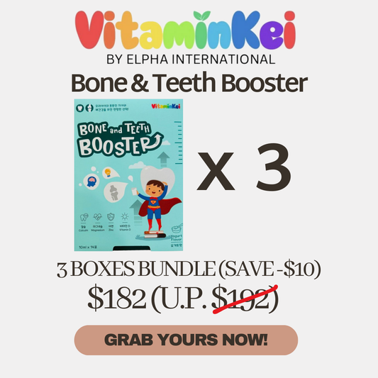 [3 Boxes] VitaminKei Bone and Teeth Booster 14 Sachets by Elpha International